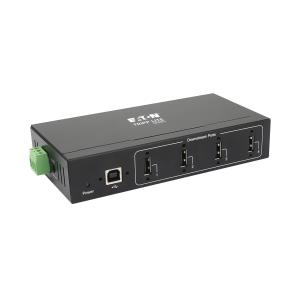 TRIPP LITE 4-Port Industrial-Grade USB 2.0 Hub - 15 kV ESD Immunity, Metal Housing, Wall/DIN Mountable